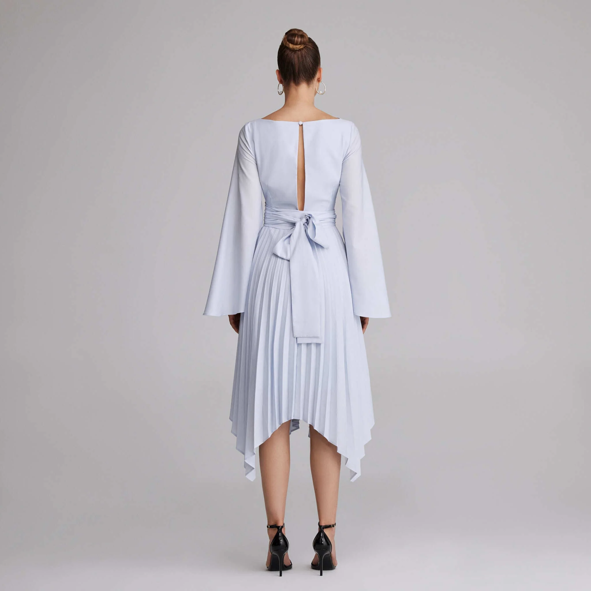 Long Sleeve Wrap Midi Dress - Image 8